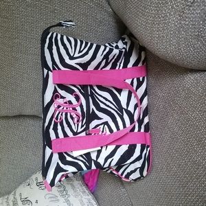 "H" Embroidered Zebra Bag